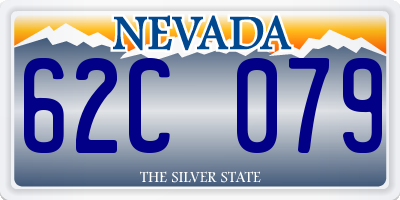 NV license plate 62C079