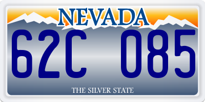 NV license plate 62C085