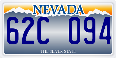 NV license plate 62C094