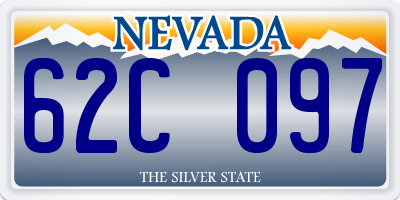 NV license plate 62C097