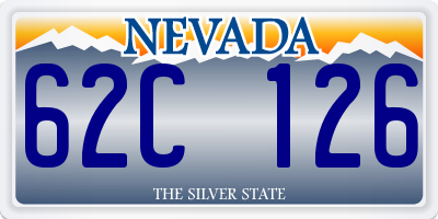 NV license plate 62C126