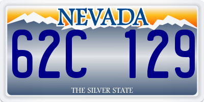 NV license plate 62C129