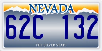 NV license plate 62C132