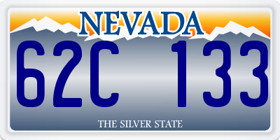 NV license plate 62C133