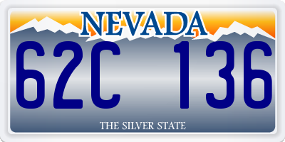 NV license plate 62C136