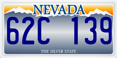 NV license plate 62C139