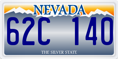NV license plate 62C140