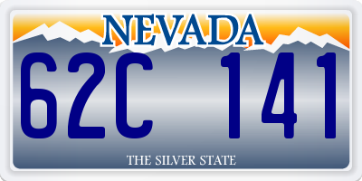 NV license plate 62C141