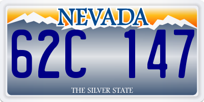 NV license plate 62C147