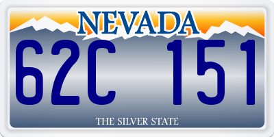 NV license plate 62C151