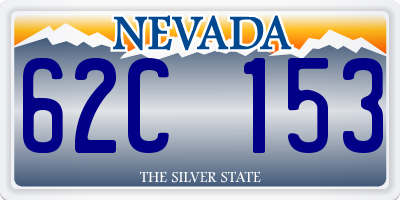 NV license plate 62C153