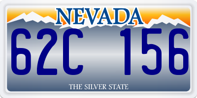 NV license plate 62C156