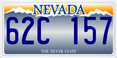 NV license plate 62C157