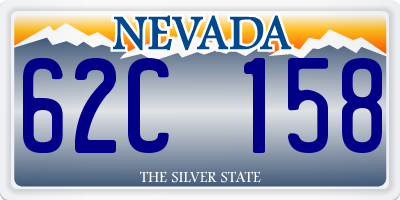 NV license plate 62C158