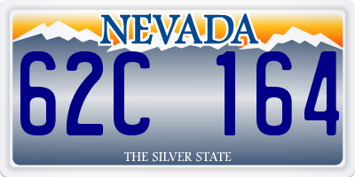 NV license plate 62C164