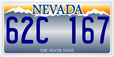NV license plate 62C167
