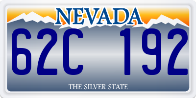 NV license plate 62C192