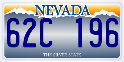 NV license plate 62C196