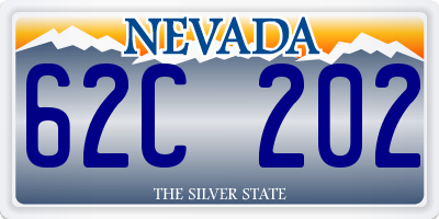 NV license plate 62C202