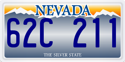 NV license plate 62C211