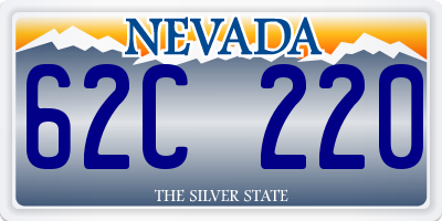 NV license plate 62C220