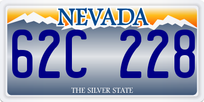 NV license plate 62C228