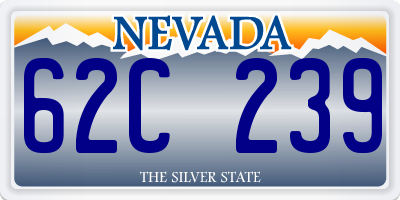 NV license plate 62C239
