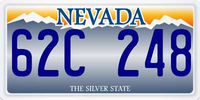 NV license plate 62C248