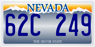 NV license plate 62C249