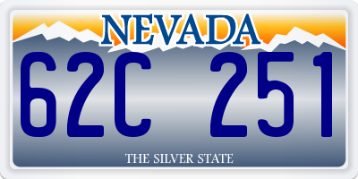 NV license plate 62C251