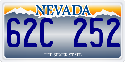 NV license plate 62C252