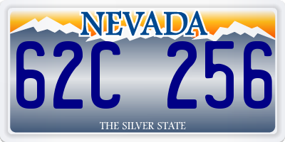NV license plate 62C256
