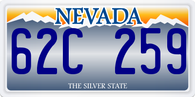 NV license plate 62C259