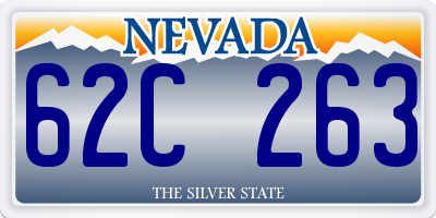 NV license plate 62C263