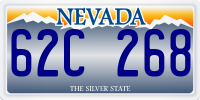 NV license plate 62C268