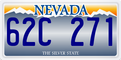 NV license plate 62C271