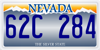 NV license plate 62C284