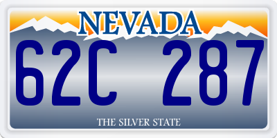NV license plate 62C287