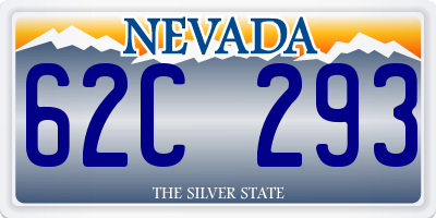 NV license plate 62C293