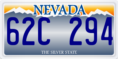 NV license plate 62C294
