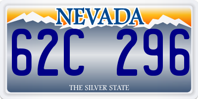 NV license plate 62C296