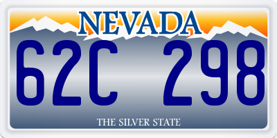 NV license plate 62C298