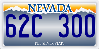 NV license plate 62C300
