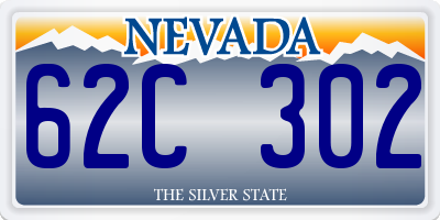 NV license plate 62C302