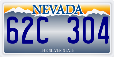 NV license plate 62C304
