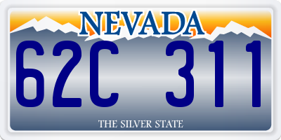 NV license plate 62C311