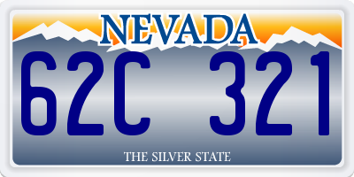 NV license plate 62C321