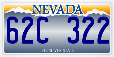 NV license plate 62C322
