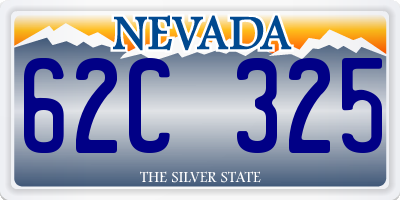 NV license plate 62C325