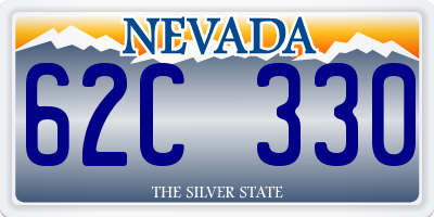 NV license plate 62C330